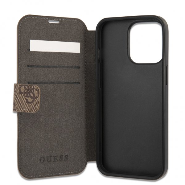 Guess iPhone 13 Pro Max Suojakuori Printed Stripe Ruskea