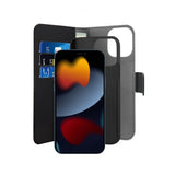 Puro iPhone 13 Pro Max Kotelo Wallet Detachable 2 in 1 Musta
