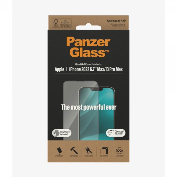 PanzerGlass iPhone 13 Pro Max/iPhone 14 Plus näytönsuoja Ultra-Wide Fit EasyAligner