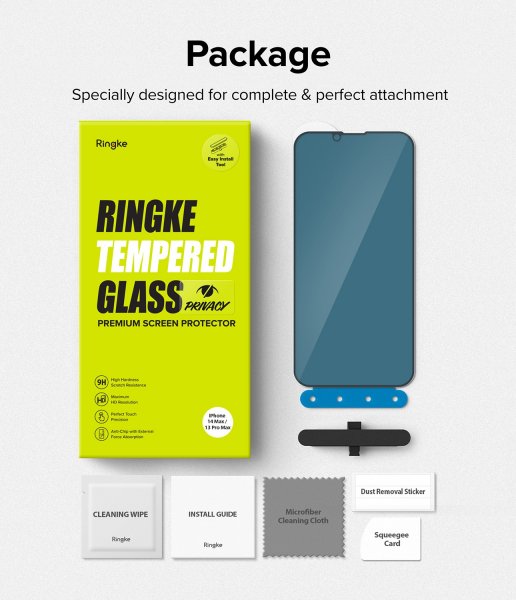 Ringke iPhone 13 Pro Max/iPhone 14 Plus Näytönsuoja Privacy Glass