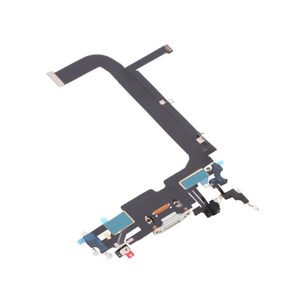 iPhone 13 Pro Max latausliitin joustokaapelilla, alkuperäinen - Valkoinen