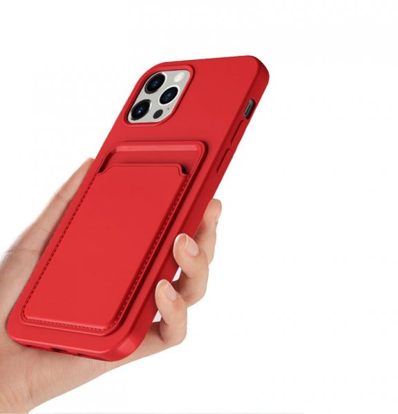 iPhone 13 Pro Max -kotelo, jossa korttipidike, punainen