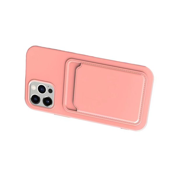 iPhone 13 Pro Max Kotelo Korttipidikkeellä Pinkki