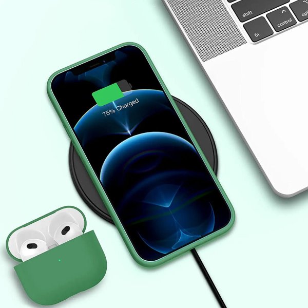 Rvelon iPhone 13 Pro Max Silikonikuori Vihreä