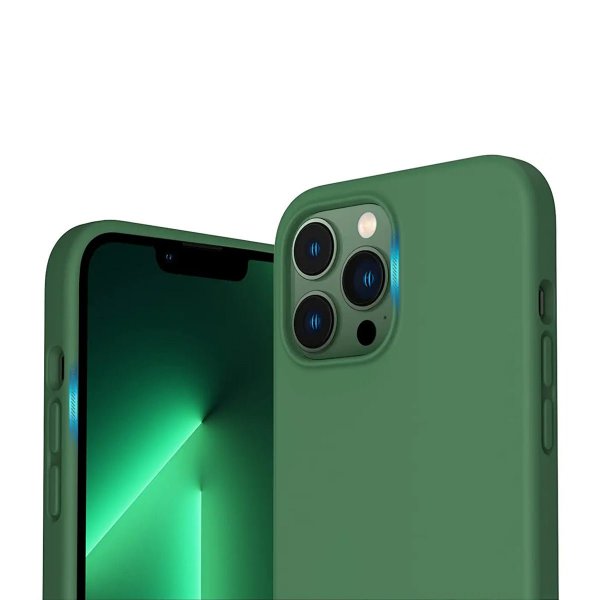 Rvelon iPhone 13 Pro Max Silikonikuori Vihreä
