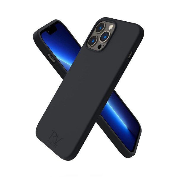 Rvelon iPhone 13 Pro Max -silikonikuori, musta