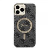 Guess iPhone 13 Pro Max -kuori 4G Pattern MagSafe, musta