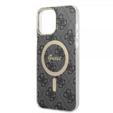 Guess iPhone 13 Pro Max -kuori 4G Pattern MagSafe, musta