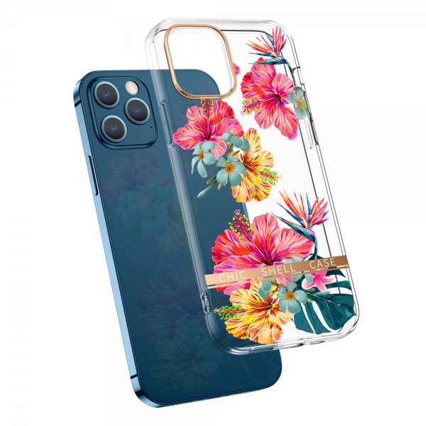 iPhone 13 Pro Max Kuori Kukkakuvio Pinkki