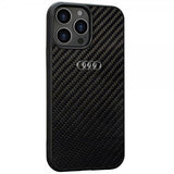 Audi iPhone 13 Pro Max Suojakuori Hiilikuitu Musta