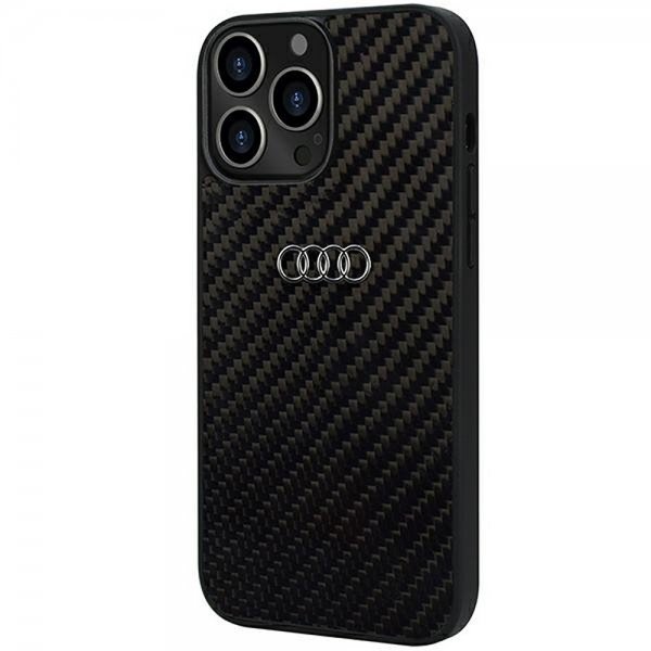 Audi iPhone 13 Pro Max Suojakuori Hiilikuitu Musta