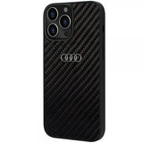 Audi iPhone 13 Pro Max Suojakuori Hiilikuitu Musta