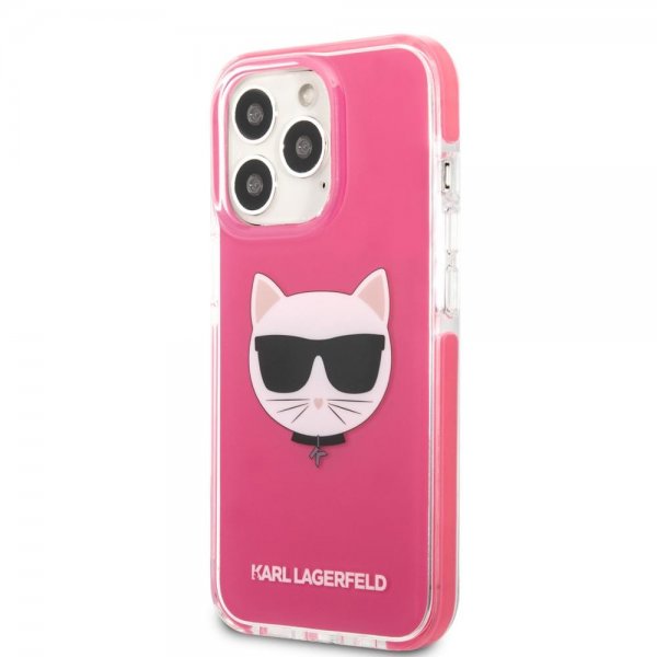 Karl Lagerfeld iPhone 13 Pro Max -kuori Choupette Fuchsia
