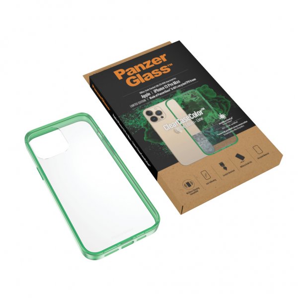 PanzerGlass iPhone 13 Pro Max ClearCase Color Lime -suojakuori
