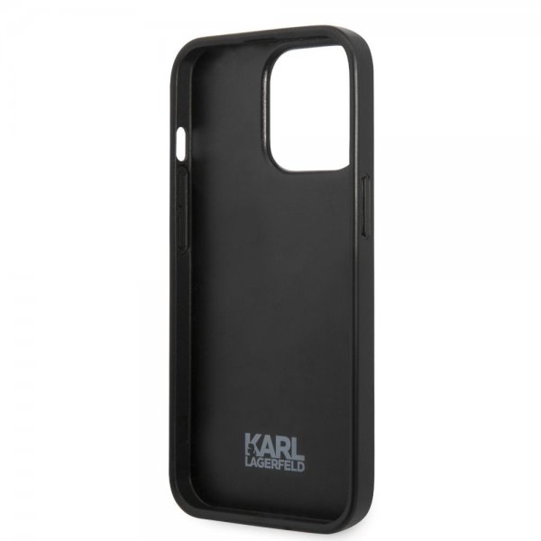 Karl Lagerfeld iPhone 13 Pro Max Suojakuori Flower Monogram Iconic Patch Harmaa
