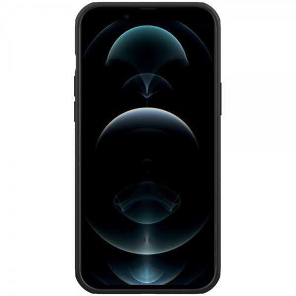 Nillkin iPhone 13 Pro Max -suojakuori, Frosted Shield Logo Cutout, musta