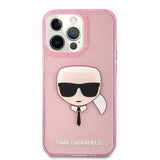 Karl Lagerfeld iPhone 13 Pro Max Kuori Full Glitter Pinkki