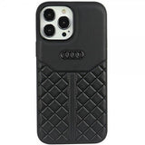 Audi iPhone 13 Pro Max -kotelo, aitoa nahkaa, musta