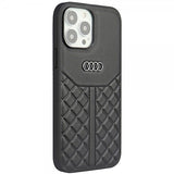 Audi iPhone 13 Pro Max -kotelo, aitoa nahkaa, musta