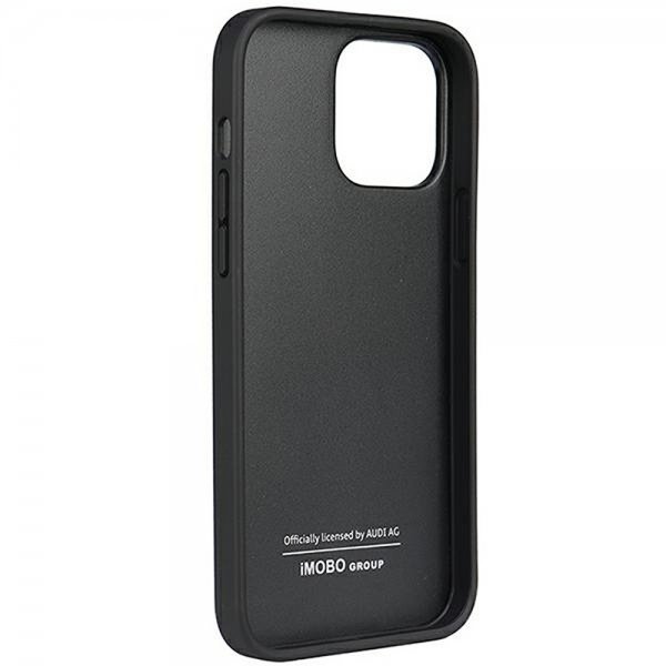 Audi iPhone 13 Pro Max -kotelo, aitoa nahkaa, musta