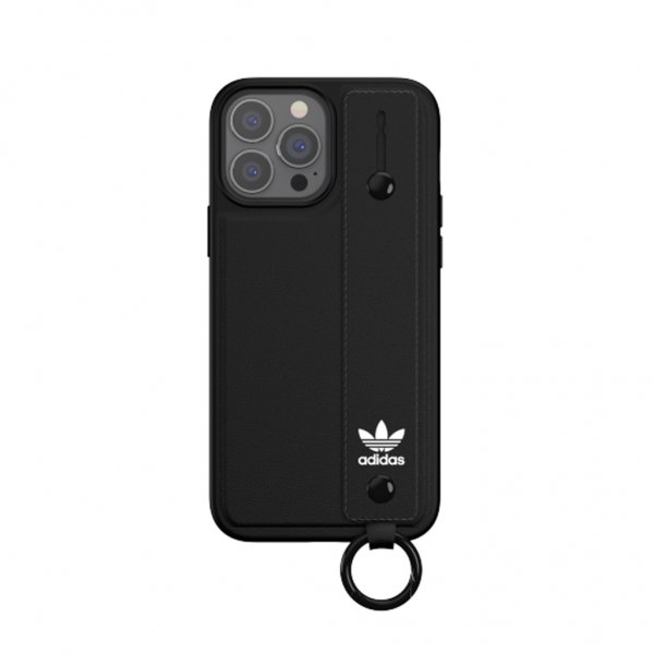Adidas iPhone 13 Pro Max -kotelo rannenauhalla, musta
