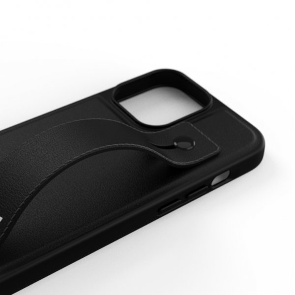 Adidas iPhone 13 Pro Max -kotelo rannenauhalla, musta