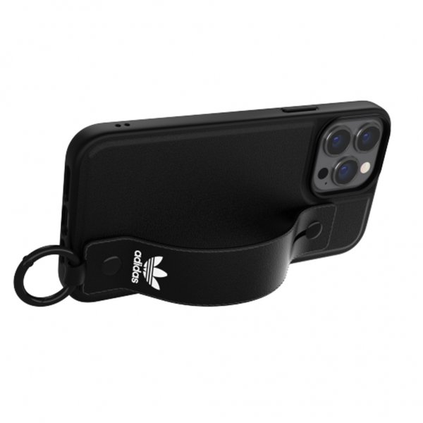 Adidas iPhone 13 Pro Max -kotelo rannenauhalla, musta