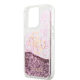 Guess iPhone 13 Pro Max Suojakuori Liquid Glitter Pink