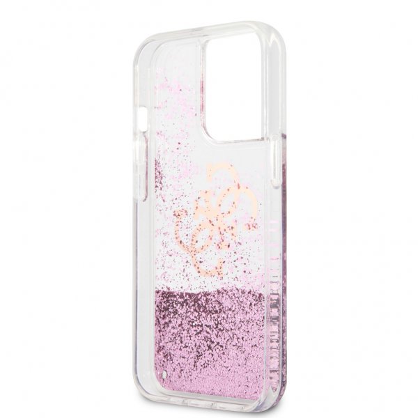Guess iPhone 13 Pro Max Suojakuori Liquid Glitter Pink
