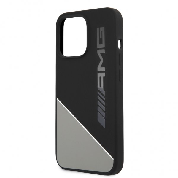 AMG iPhone 13 Pro Max -kuori, Liquid Silicone Two Tone, harmaa