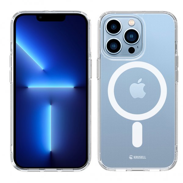 Krusell iPhone 13 Pro Max MagSafe läpinäkyvä kuori