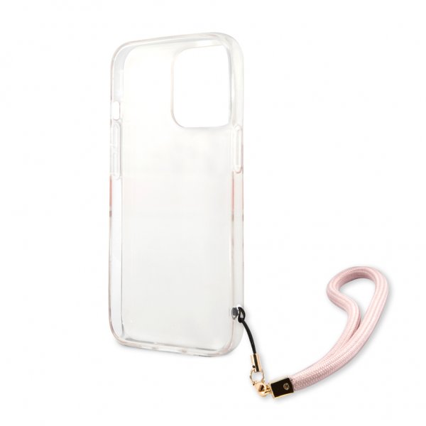 Guess iPhone 13 Pro Max -suojakuori Marble Design Stripe, ruusukulta