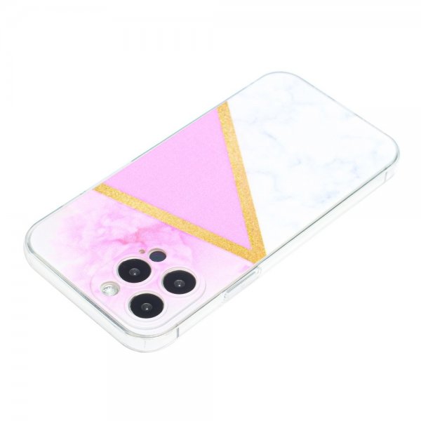 iPhone 13 Pro Max Suojakuori Marmorikuvioinen Roosa