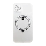 Rvelon iPhone 13 Pro Max -kuoret pyöritettävällä MagSafe-jalustalla, valkoinen