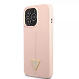 Guess iPhone 13 Pro Max Suojakuori Metal Triangle Pinkki