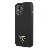 Guess iPhone 13 Pro Max -kuori Metal Triangle, musta