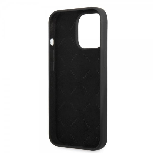 Guess iPhone 13 Pro Max -kuori Metal Triangle, musta