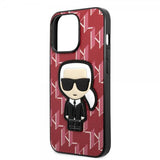 Karl Lagerfeld iPhone 13 Pro Max -kuori Monogram Iconic Patch Punainen