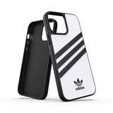 Adidas iPhone 13 Pro Max -muotoiltu PU-kotelo, valkoinen