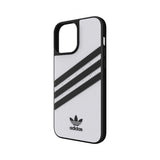 Adidas iPhone 13 Pro Max -muotoiltu PU-kotelo, valkoinen