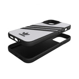 Adidas iPhone 13 Pro Max -muotoiltu PU-kotelo, valkoinen