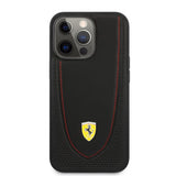 Ferrari iPhone 13 Pro Max Suojakuori Perforoitu Musta