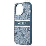 Guess iPhone 13 Pro Max -suojakuori Printed Stripe, sininen