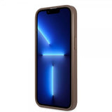 Guess iPhone 13 Pro Max -kuoret Printed Stripe Bottom, ruskea