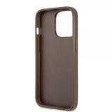 Guess iPhone 13 Pro Max -kuoret Printed Stripe Bottom, ruskea
