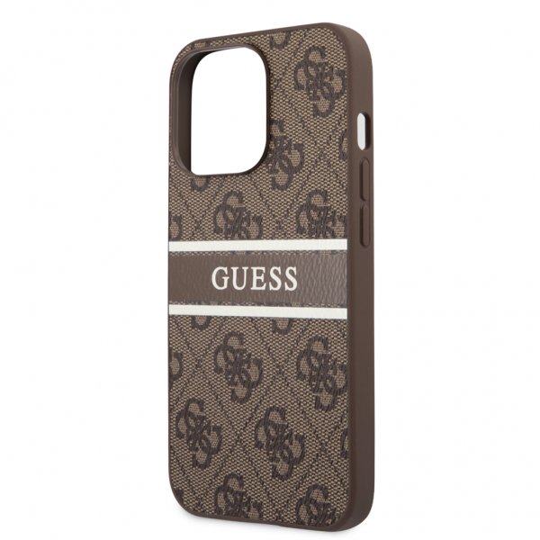 Guess iPhone 13 Pro Max Suojakuori Printed Stripe Ruskea