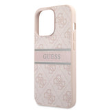 Guess iPhone 13 Pro Max Printed Stripe -suojakuori, pinkki