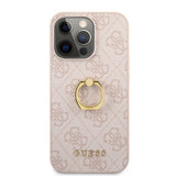 Guess iPhone 13 Pro Max -kuori rengastelineellä, pinkki