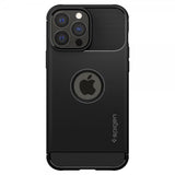 Spigen iPhone 13 Pro Max Suojakuori Rugged Armor Mattamusta