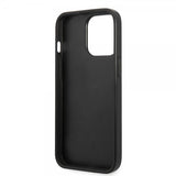 Karl Lagerfeld iPhone 13 Pro Max Saffiano Metal Plaque -suojakuori, musta